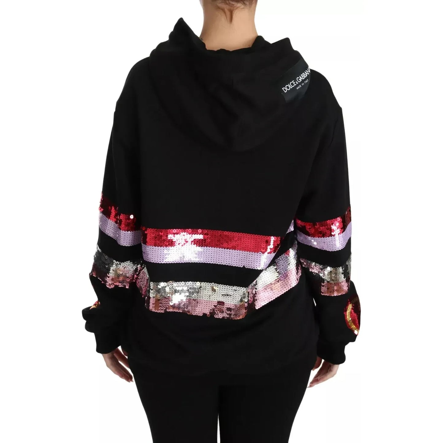 Dolce & Gabbana DG Sequined Hooded Pullover Sweater Dolce & Gabbana