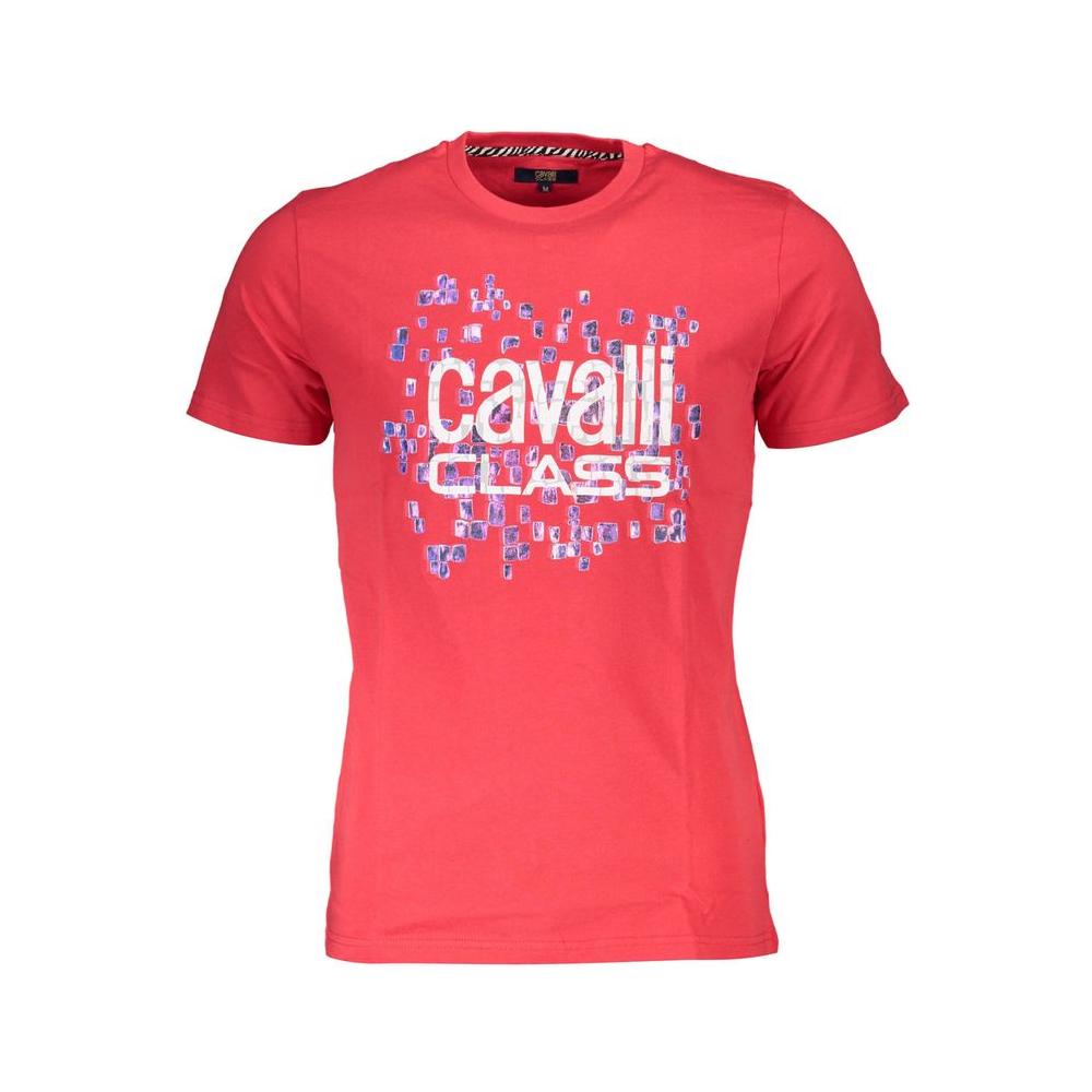 Cavalli Class Red Cotton T-Shirt Cavalli Class