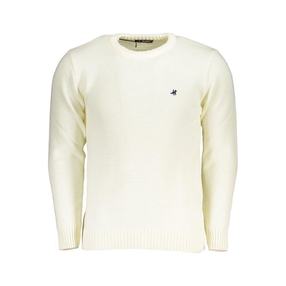 U.S. Grand Polo White Fabric Sweater U.S. Grand Polo