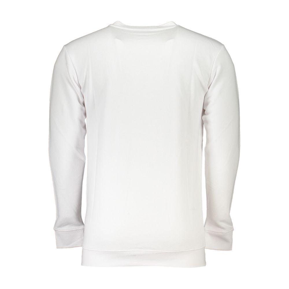 Cavalli Class White Cotton Sweater Cavalli Class