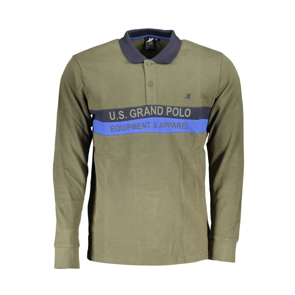 U.S. Grand Polo Green Cotton Polo Shirt U.S. Grand Polo