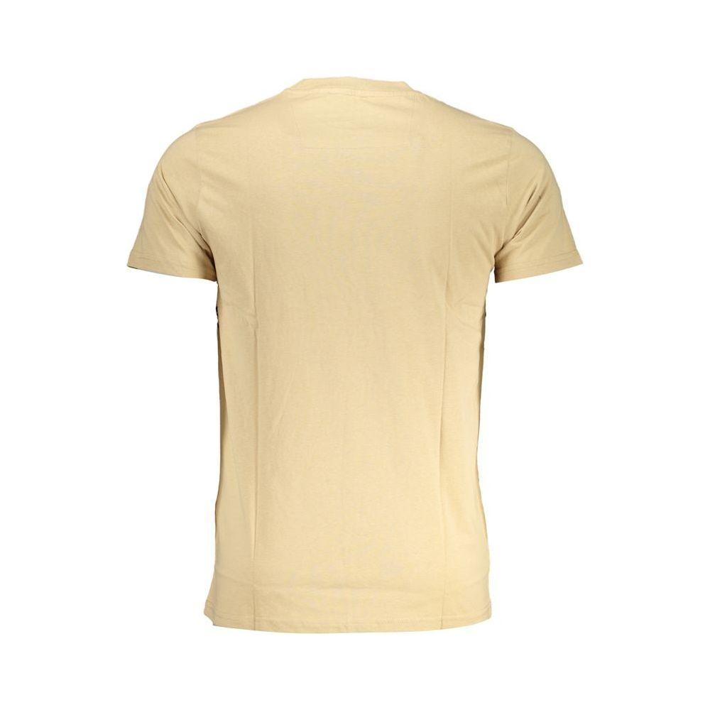 Cavalli Class Beige Cotton T-Shirt Cavalli Class