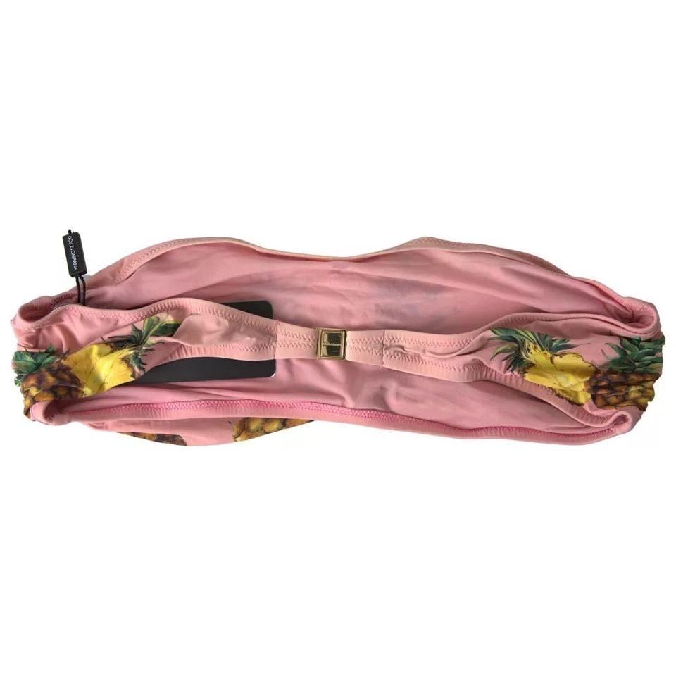 Dolce & Gabbana Pink Printed Beachwear Bikini Top Swimsuit Dolce & Gabbana