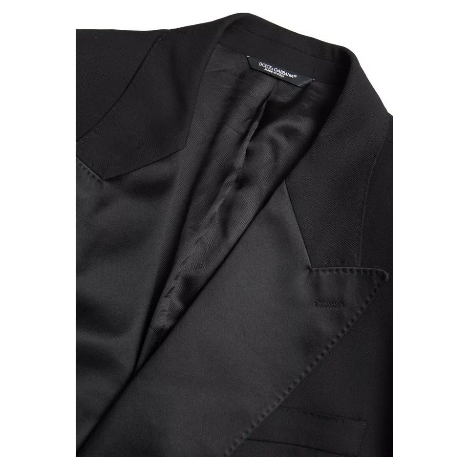 Dolce & Gabbana Black Double Breasted Cropped Blazer SICILIA Dolce & Gabbana