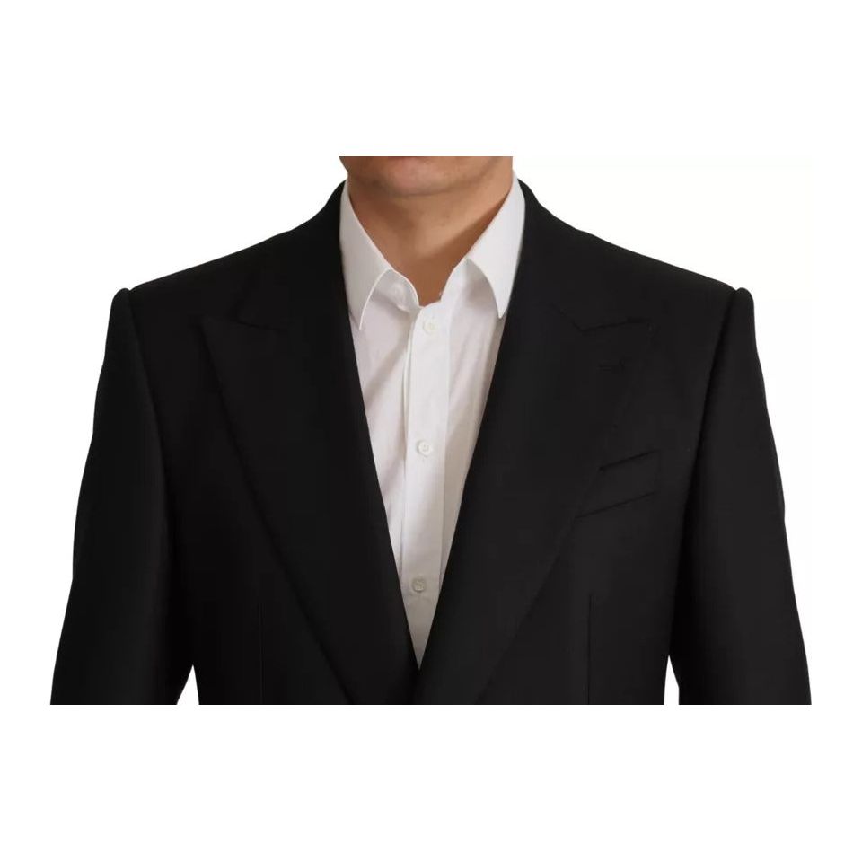 Dolce & Gabbana Black Polyester Single Breasted BlazerJacket Dolce & Gabbana