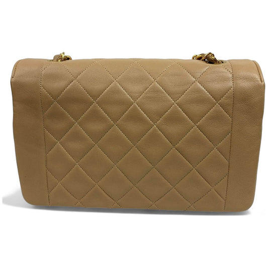 Diana Vintage Medium Beige Classic Quilted Lambskin