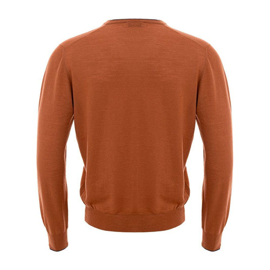 Gran Sasso Chic Orange Woolen Sweater for Sophisticated Men Gran Sasso