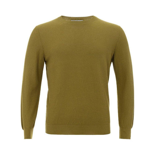 Gran Sasso Elegant Green Cotton Sweater for Men Gran Sasso