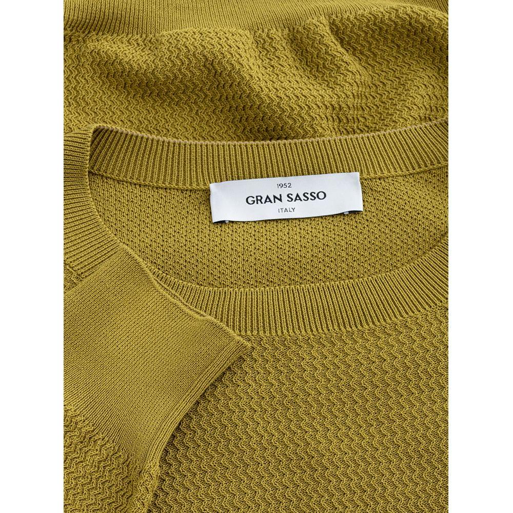 Gran Sasso Elegant Green Cotton Sweater for Men Gran Sasso