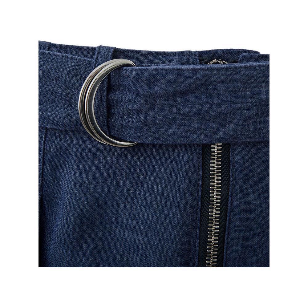 Emporio Armani Elegant Linen Blue Trousers for Men Emporio Armani