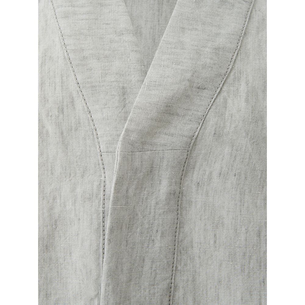 Emporio Armani Elegant Gray Linen Jacket for Men Emporio Armani