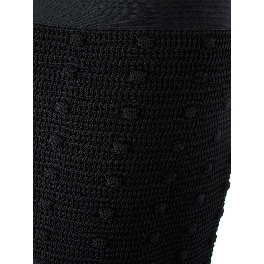 Bottega Veneta Elegant Black Cotton Skirt Bottega Veneta