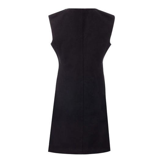 Bottega Veneta Elegant Black Viscose Dress Essentials Bottega Veneta