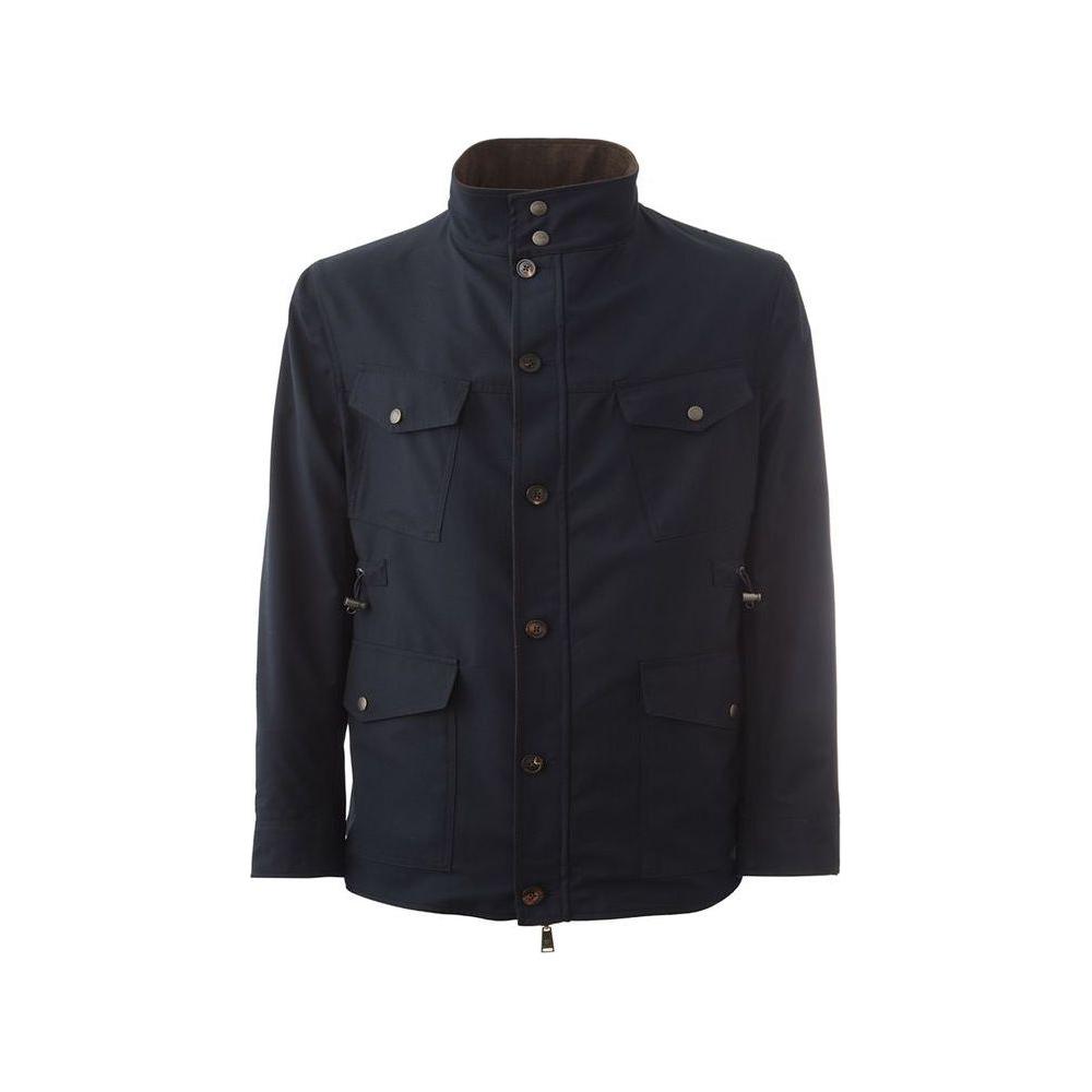 Lardini Elegant Wool Blue Jacket for Men Lardini