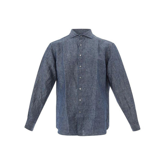 Lardini Elegant Flax Blue Shirt for Men Lardini