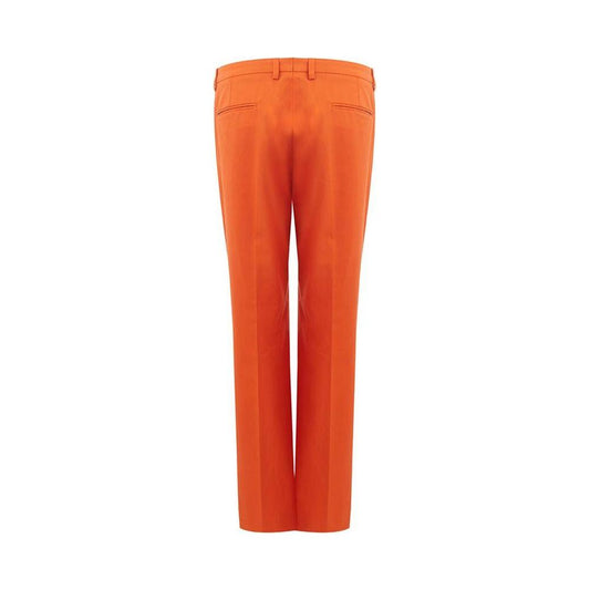 Lardini Elegant Cotton Orange Pants Lardini