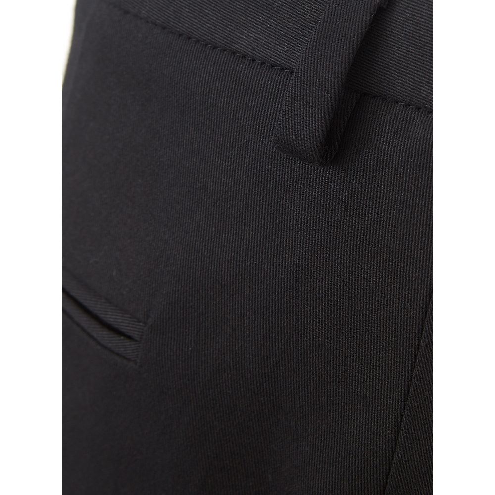 Lardini Italian Elegance Cotton Black Trousers Lardini