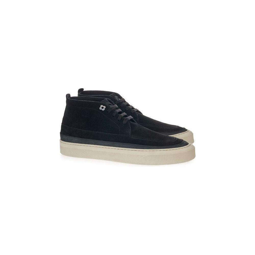 Lardini Elegant Suede Sneakers in Timeless Black Lardini