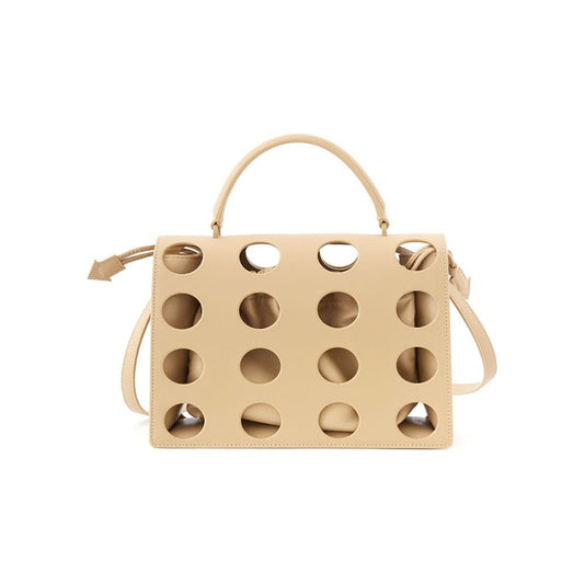 Chic Beige Leather Handbag for Sophisticated Style