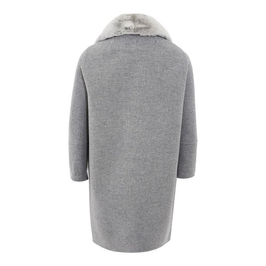 Elegant Gray Wool Jacket for Timeless Style