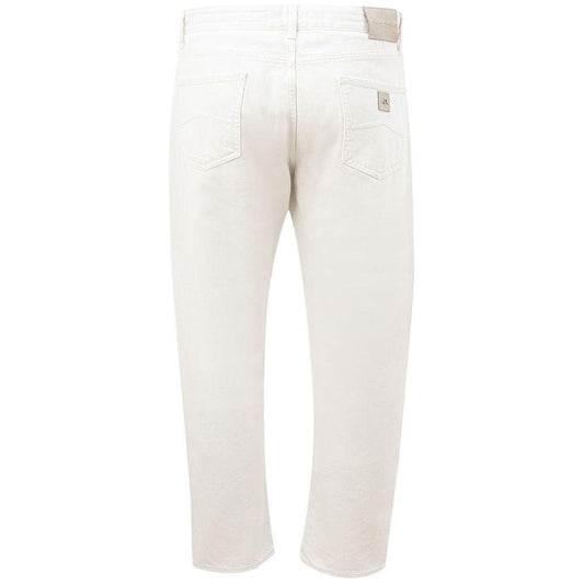 Armani Exchange Elegant White Cotton Trousers Armani Exchange