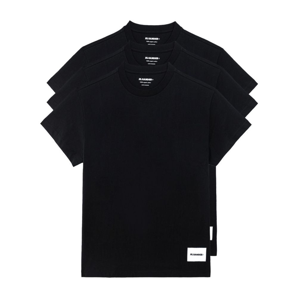 Jil Sander Black Cotton Organic T-Shirt Jil Sander