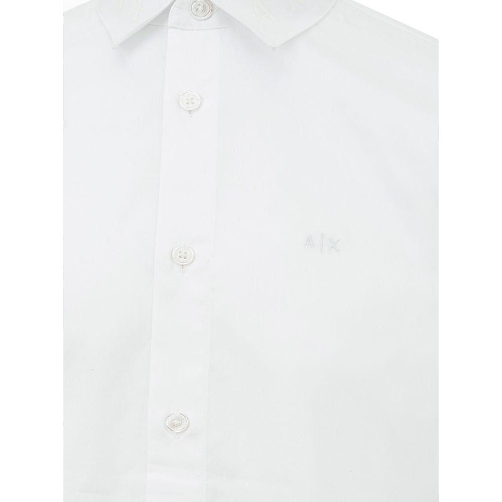 Armani Exchange Elegant White Cotton Shirt for Men Armani Exchange