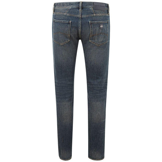 Armani Exchange Elevated Blue Cotton Denim Armani Exchange