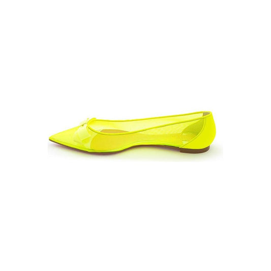 Christian Louboutin Sunshine Yellow Mesh Flat Elegance Christian Louboutin