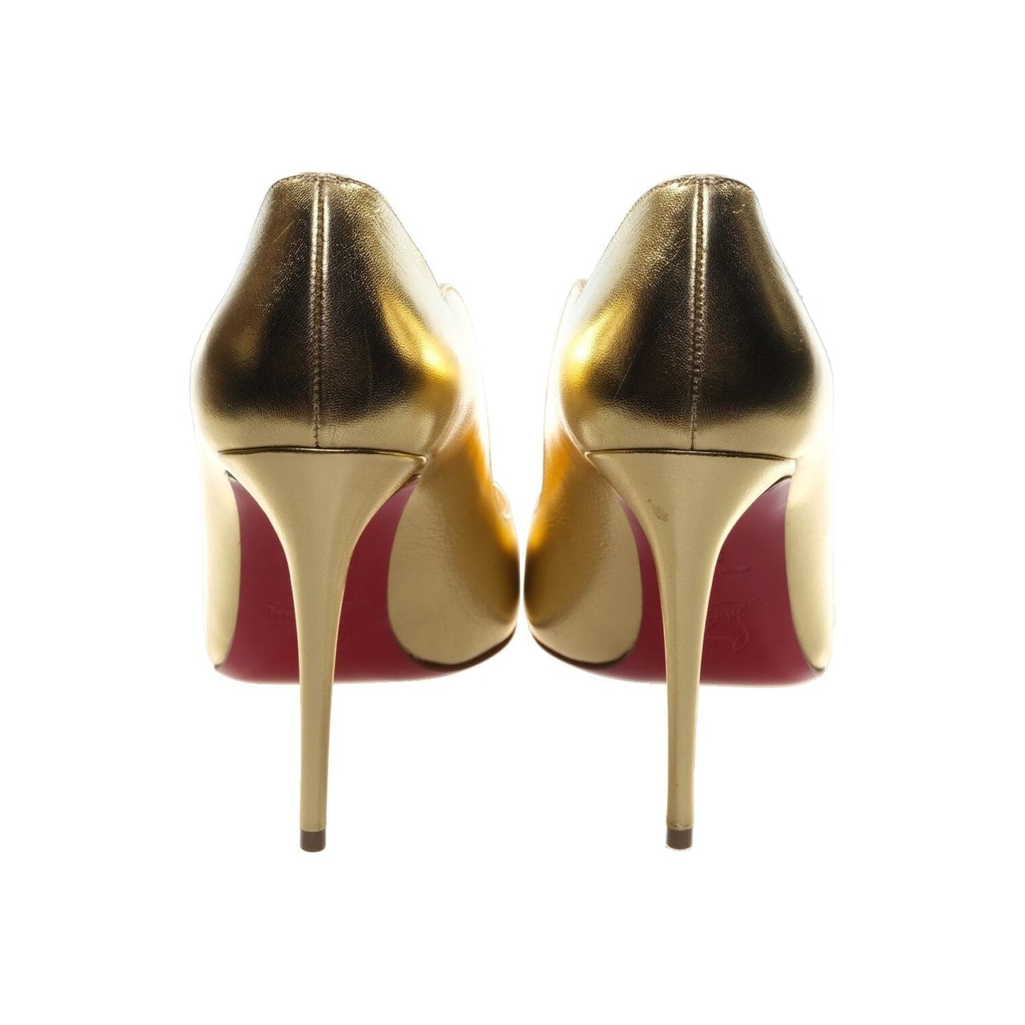 Christian Louboutin Hot Chick 100 Gold High Heel Pump Christian Louboutin