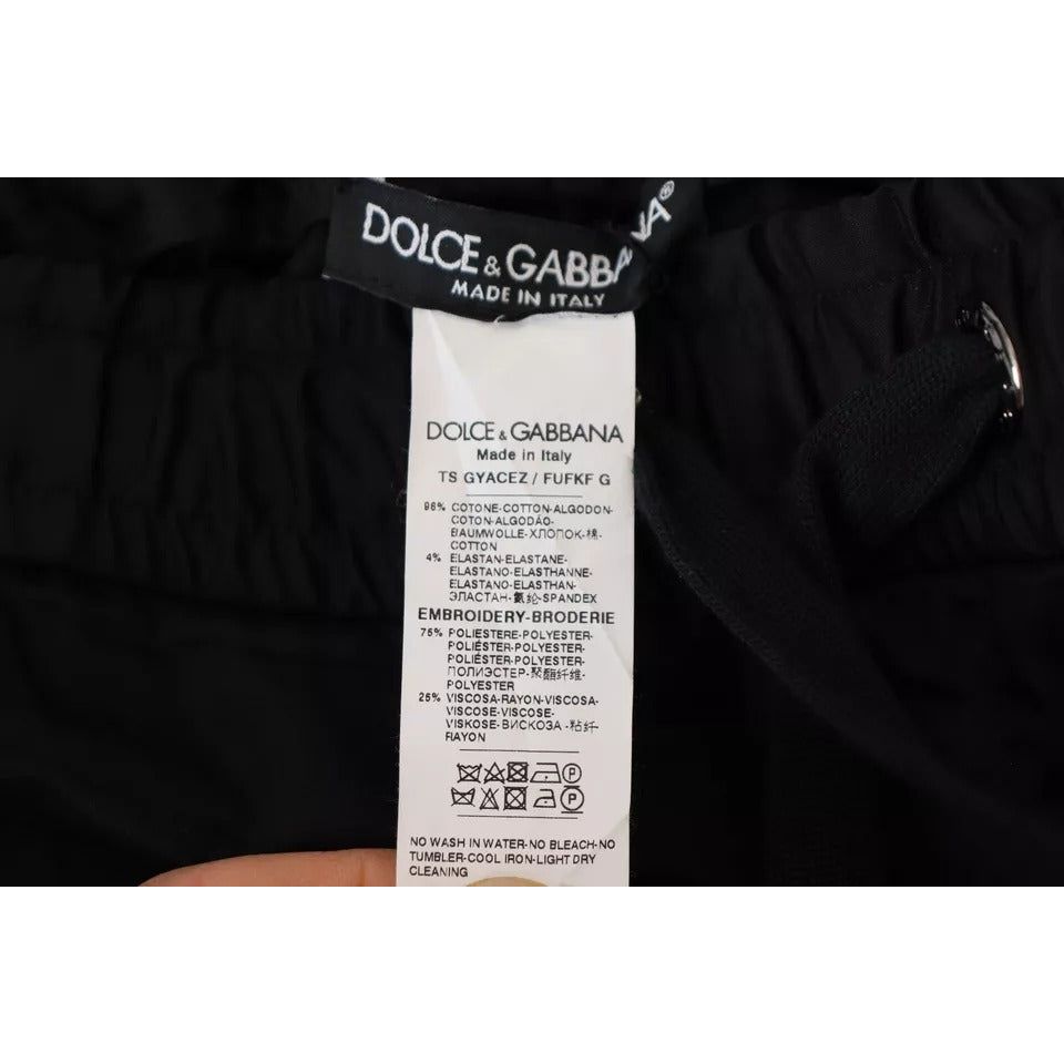 Dolce & Gabbana Black Jogging Trouser Cotton Stretch Pants Dolce & Gabbana