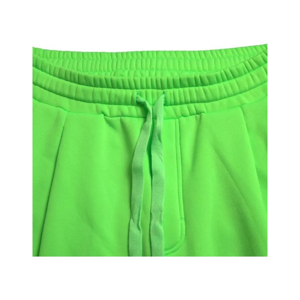 Dolce & Gabbana Neon Green Polyester Jogger Sweatpants Pants Dolce & Gabbana