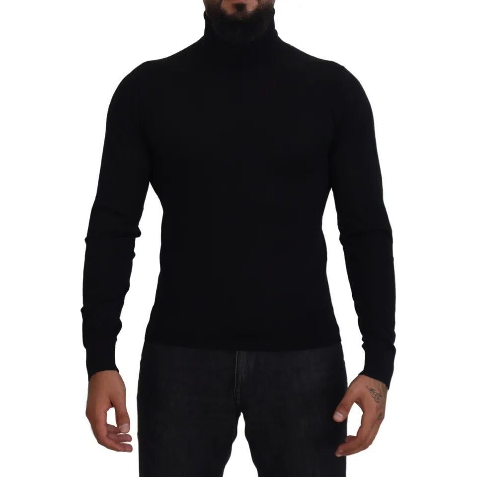 Dolce & Gabbana Black Cashmere Turtleneck Pullover Sweater Dolce & Gabbana