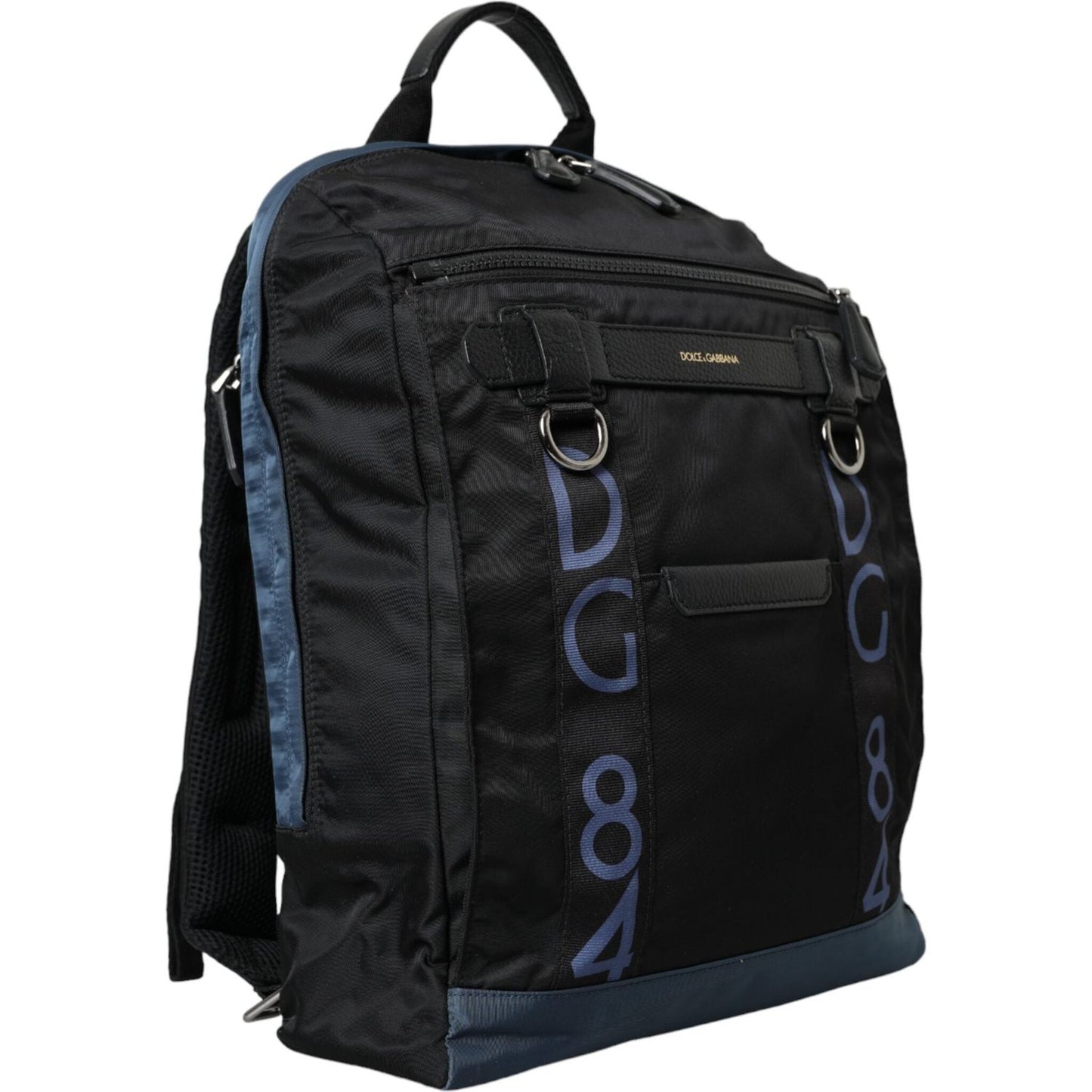 Dolce & Gabbana Black Nylon DG Logo School Backpack Men Bag Dolce & Gabbana