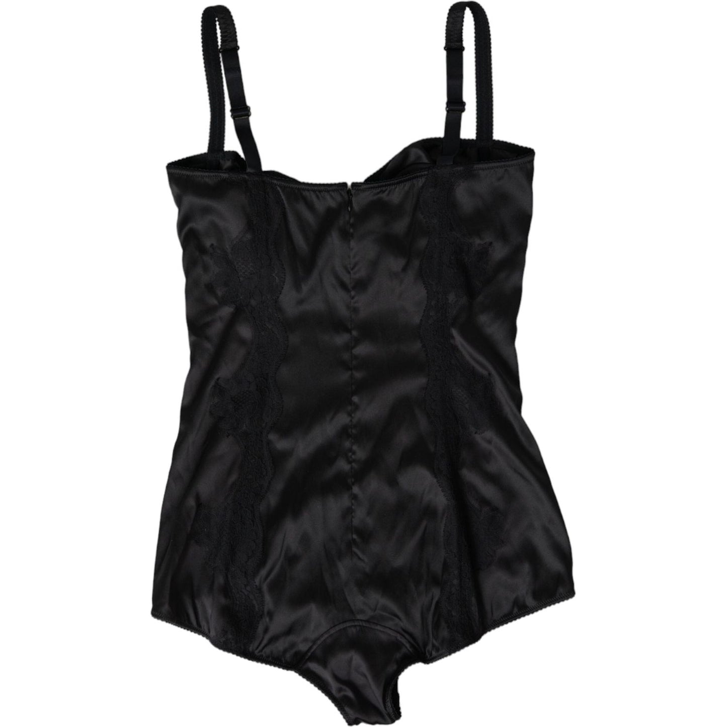 Dolce & Gabbana Black Lace Silk Stretch One Piece Beachwear Bikini Dolce & Gabbana