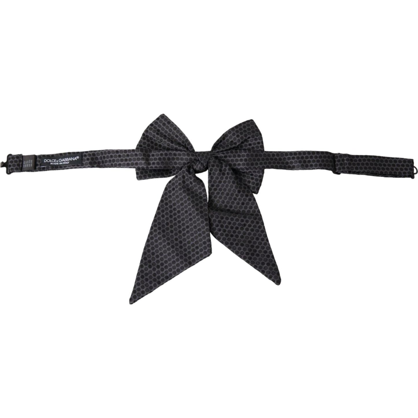 Dolce & Gabbana Black Ribbon Silk Adjustable Neck Bow Tie Dolce & Gabbana