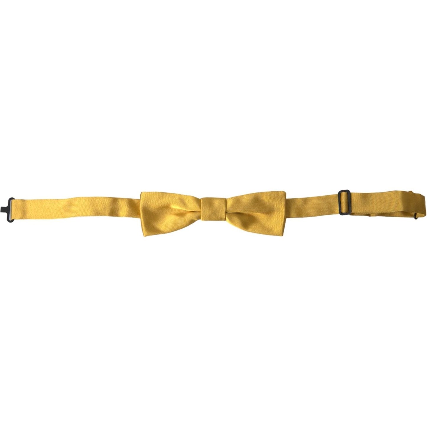 Dolce & Gabbana Yellow Silk Adjustable Neck Men Bow Tie Dolce & Gabbana