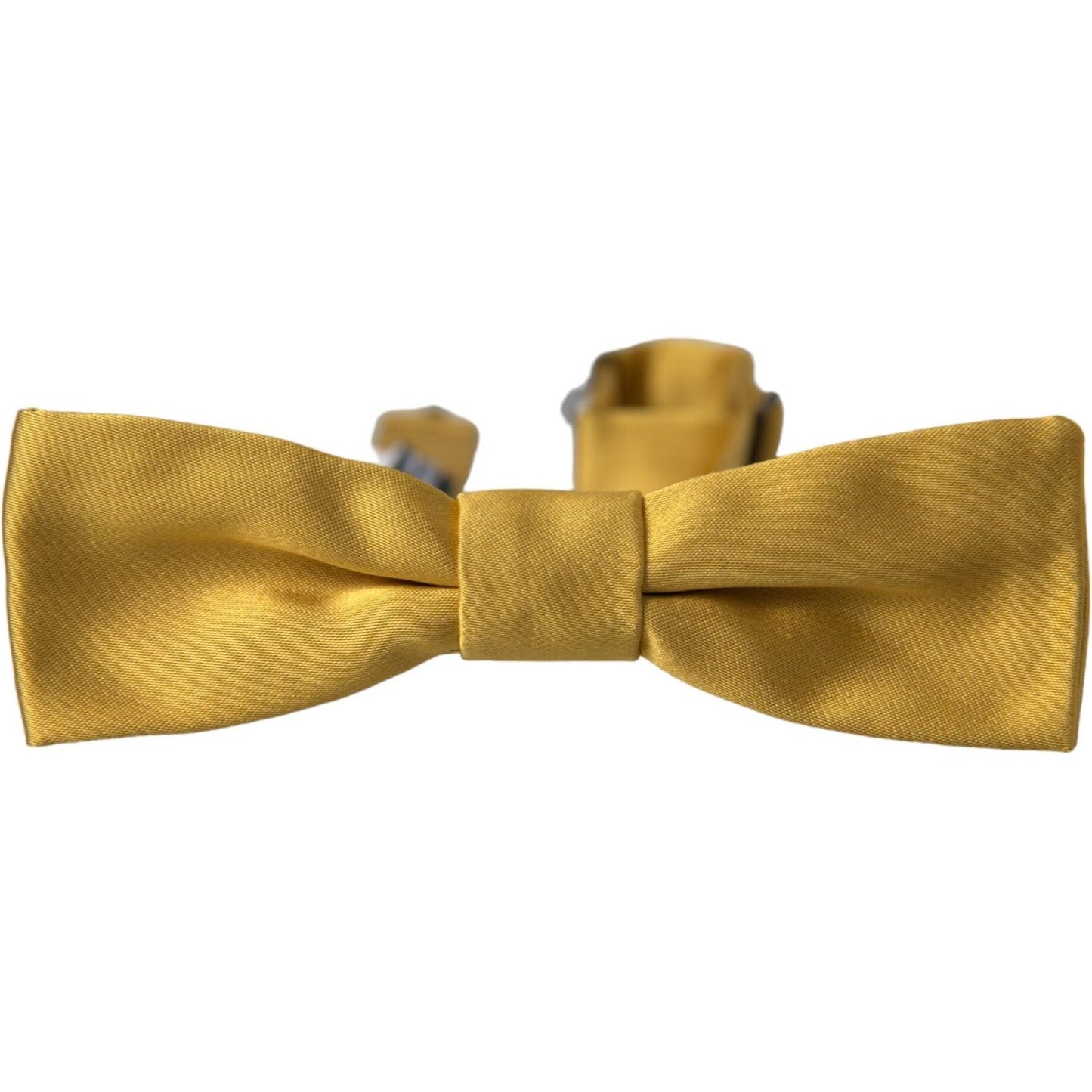 Dolce & Gabbana Yellow Silk Adjustable Neck Men Bow Tie Dolce & Gabbana