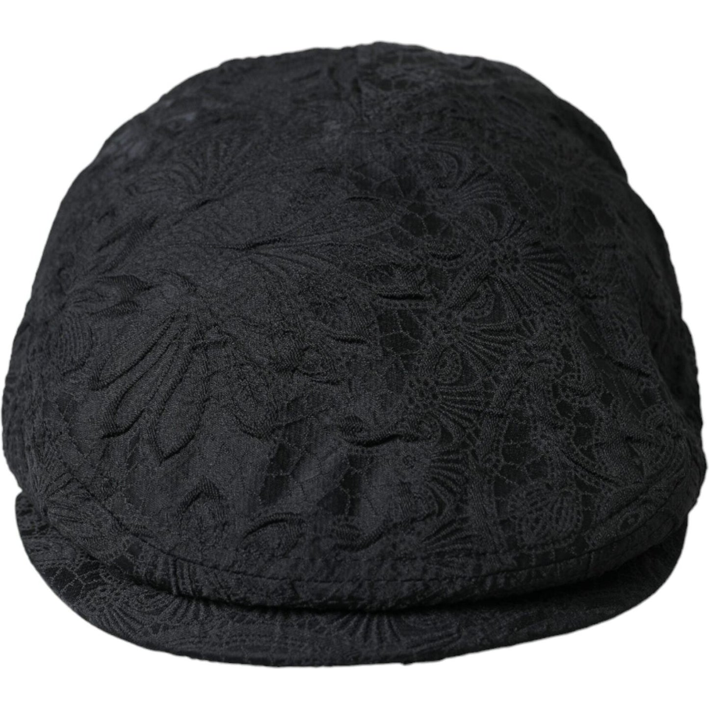 Dolce & Gabbana Black Floral Brocade Newsboy Hat Men Dolce & Gabbana