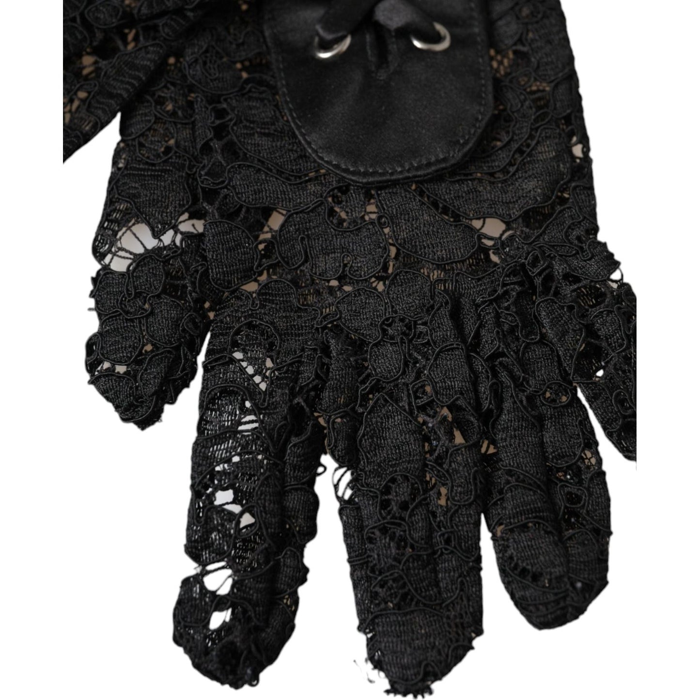 Dolce & Gabbana Black Taormina Lace Elbow Length Gloves Dolce & Gabbana