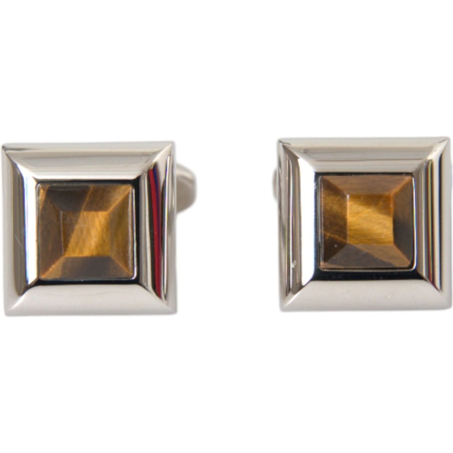 Dolce & Gabbana Silver Plated Brass Pin Crystal Cufflinks Dolce & Gabbana