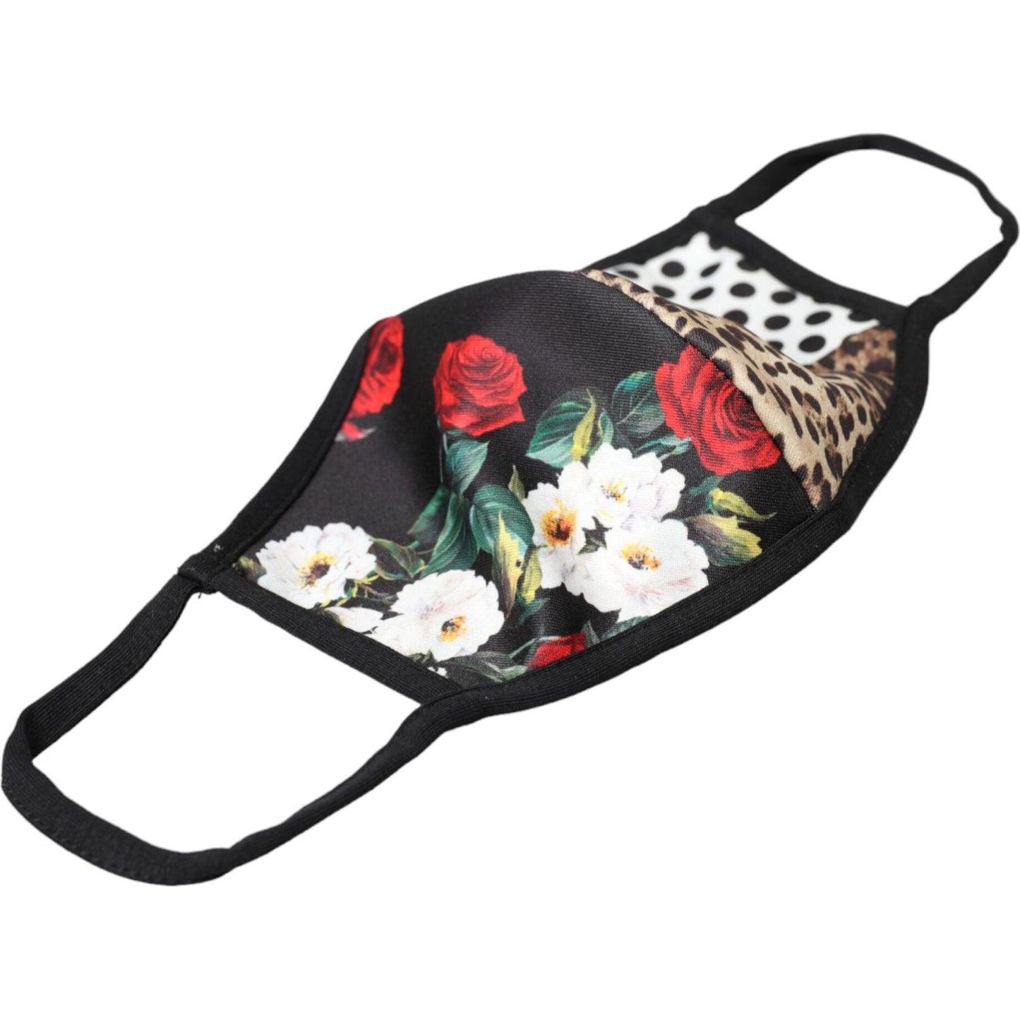 Dolce & Gabbana Multicolor Leopard Floral Elastic Ear Strap Face Mask Dolce & Gabbana