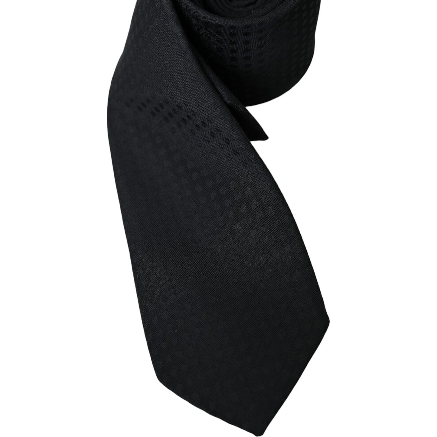 Dolce & Gabbana Black 100% Silk Adjustable Necktie Face Mask Dolce & Gabbana