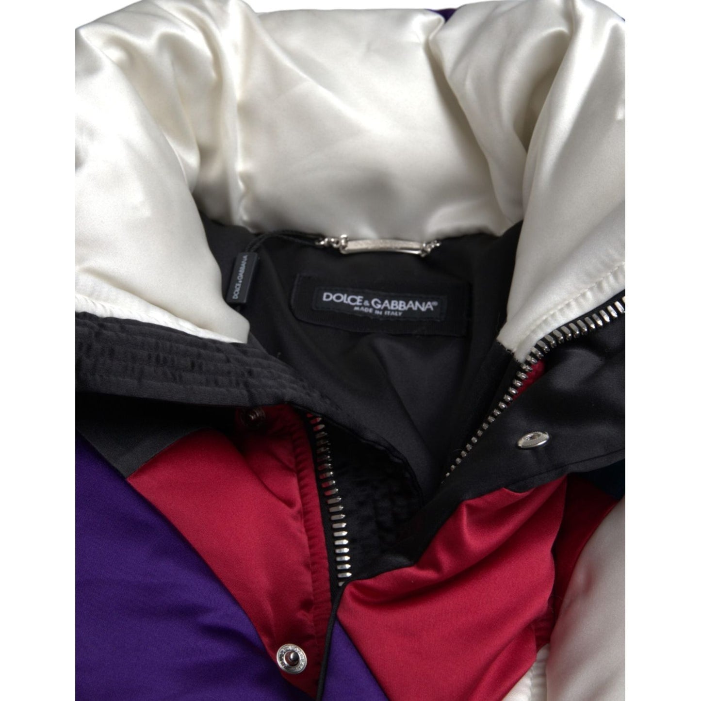 Dolce & Gabbana Multicolor Logo Windbreaker Puffer Jacket Dolce & Gabbana