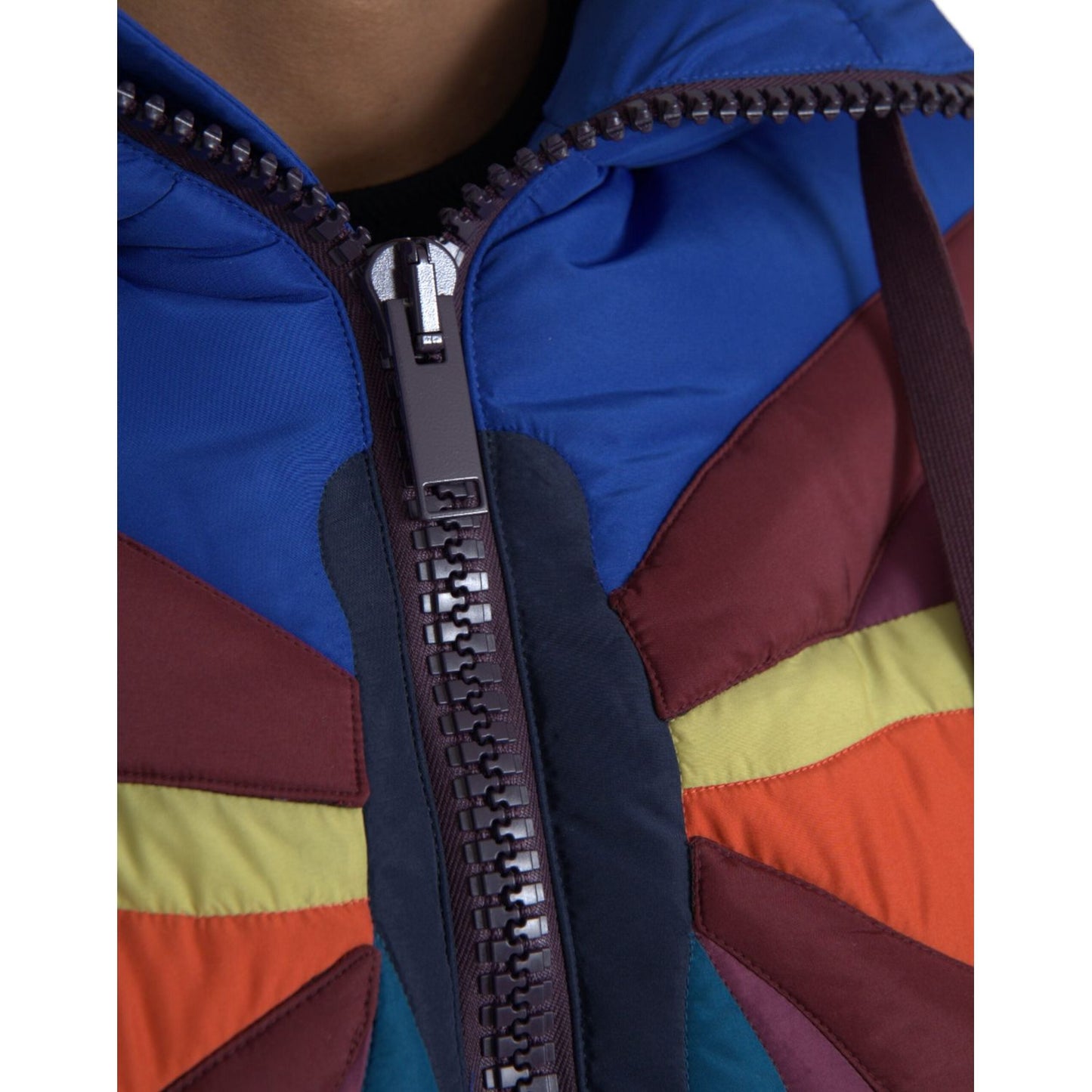 Dolce & Gabbana Multicolor Butterfly Hooded Puffer Jacket Dolce & Gabbana