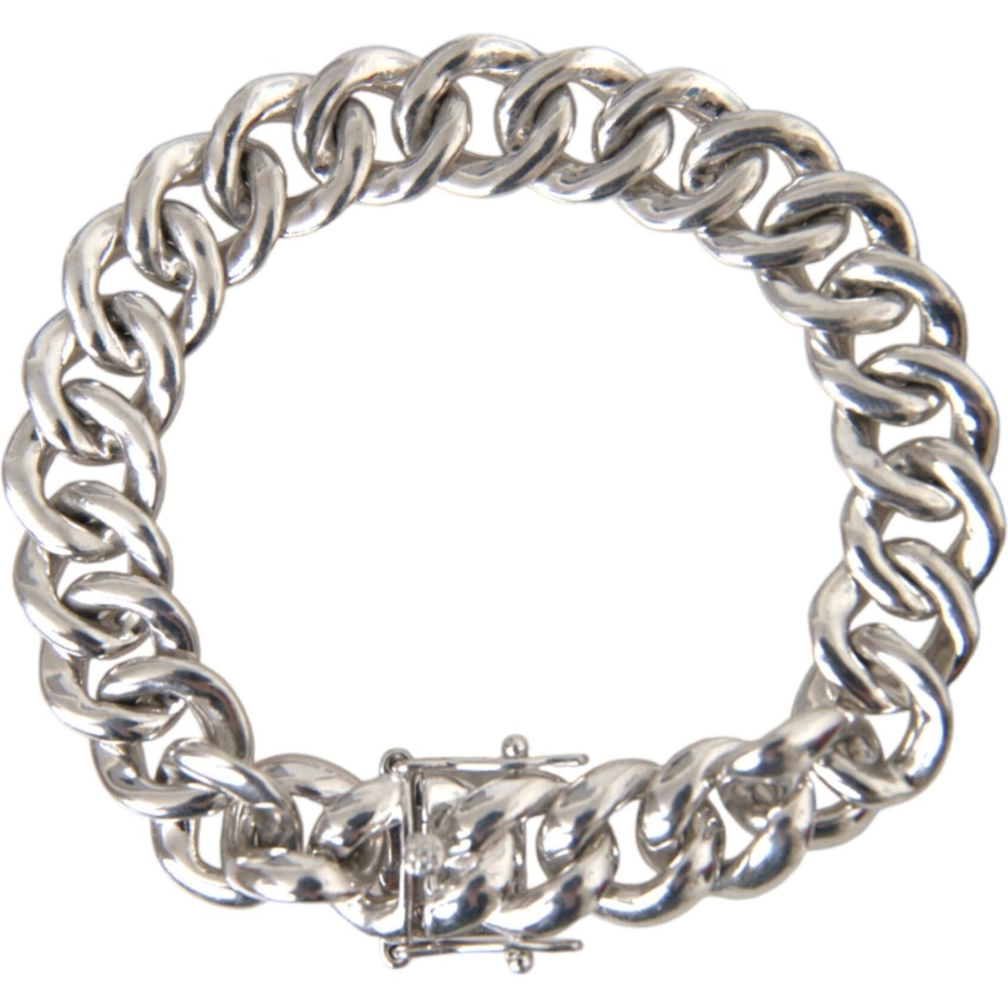 Nialaya Solid Heavy Curb Link 925 Sterling Silver Bracelet Men Bracelet Nialaya