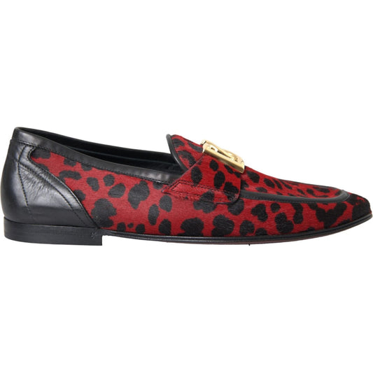 Red Black Leopard DG Loafers Formal Men Shoes