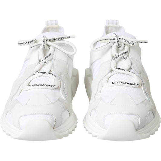 Dolce & Gabbana White Mesh Sorrento Trekking Sneakers Men Shoes Dolce & Gabbana