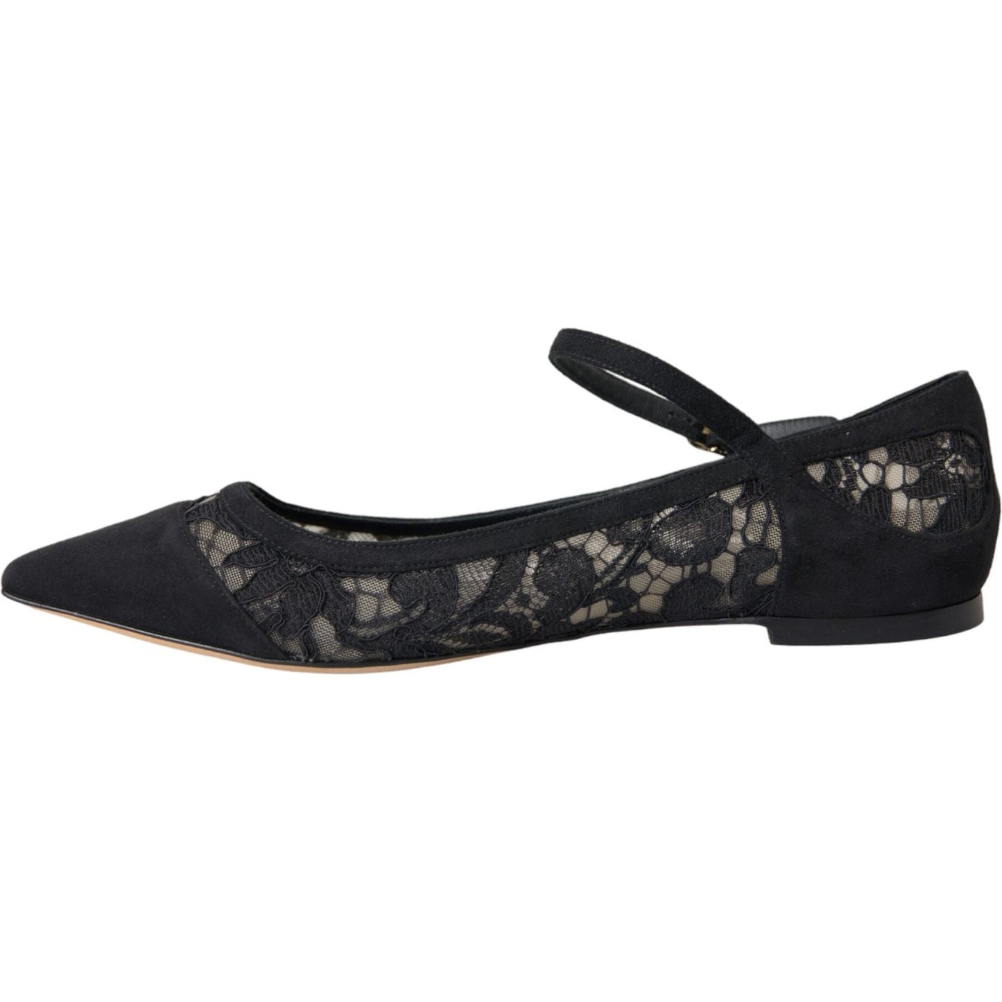 Dolce & Gabbana Black Taormina Lace Bellucci Flats Shoes Dolce & Gabbana