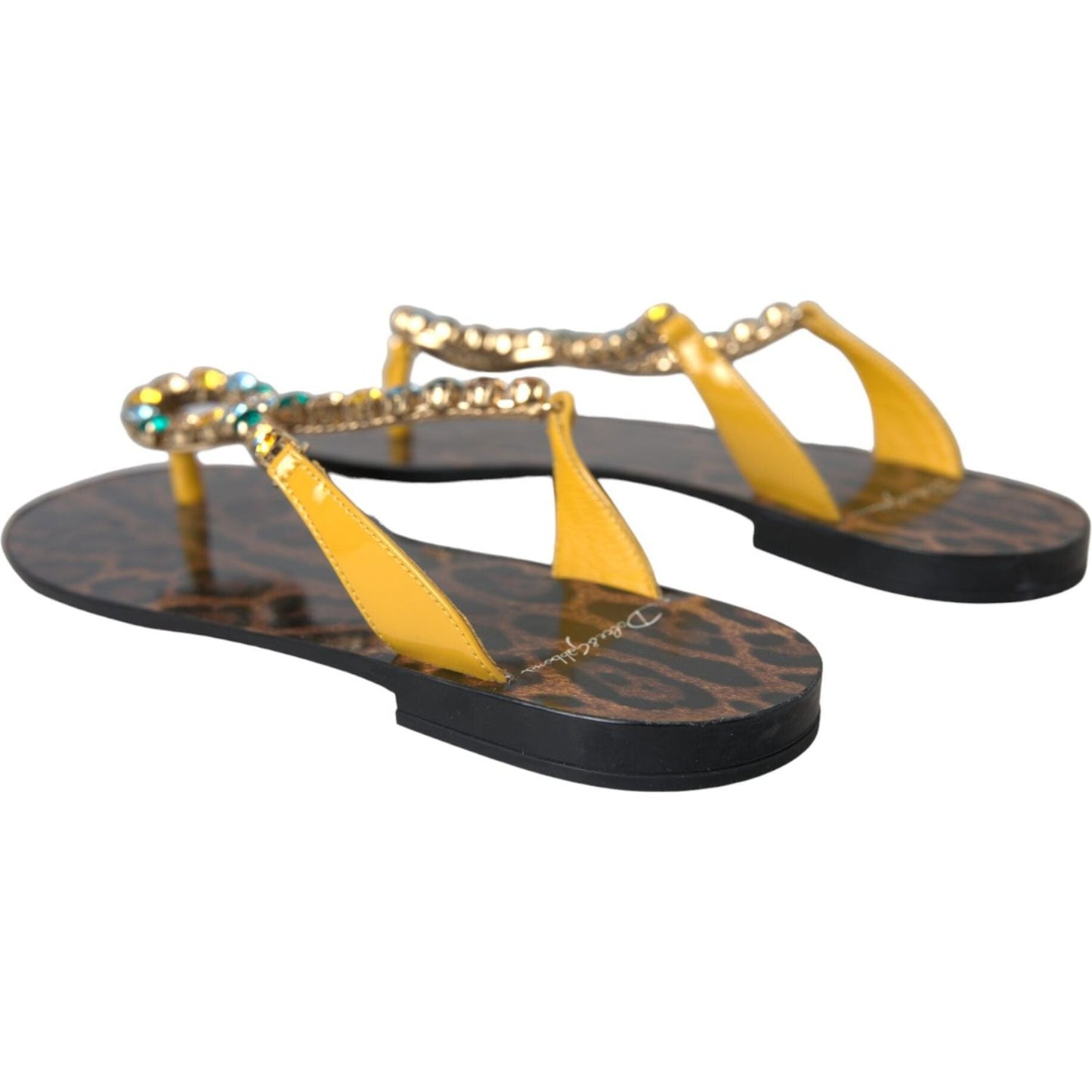 Dolce & Gabbana Multicolor Crystal Sandals Flip Flops Shoes Dolce & Gabbana